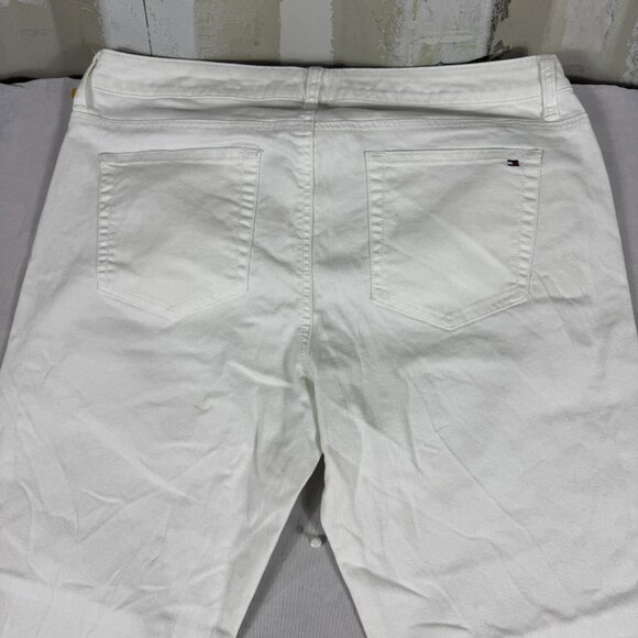 Tommy Hilfiger Boyfriend Jeans Womens White Denim 5-Pocket Modern Style Size 14 - Picture 4 of 16